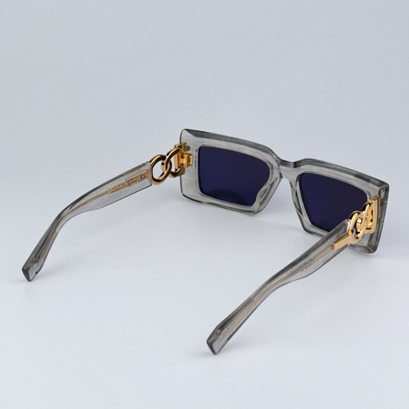 Balmain IMPERIAL BPS-145C-53 Women BRAND NEW Sunglasses Grey Crystal Rectangle - Picture 7 of 12